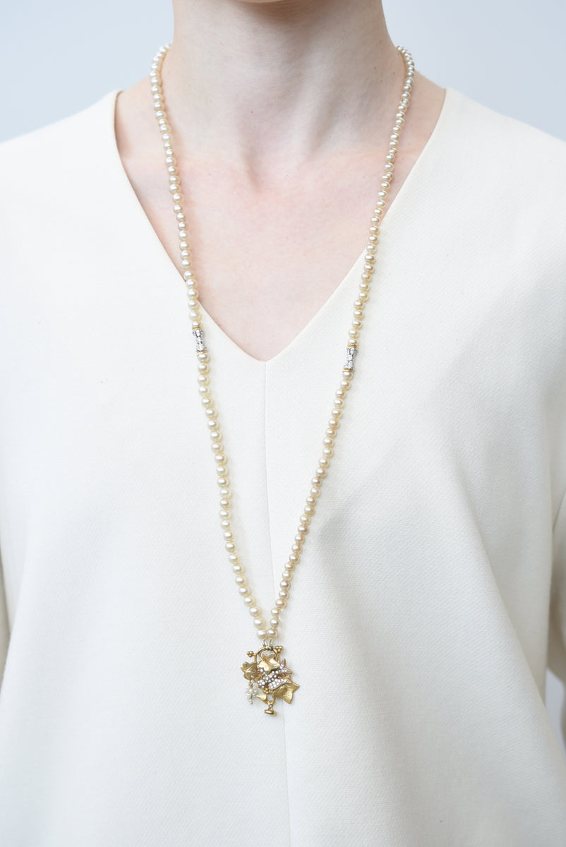 budou nitori souffle glass double necklace – monshiro official web 