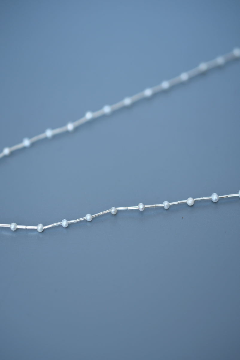karen silver pearl short necklace – monshiro official web site