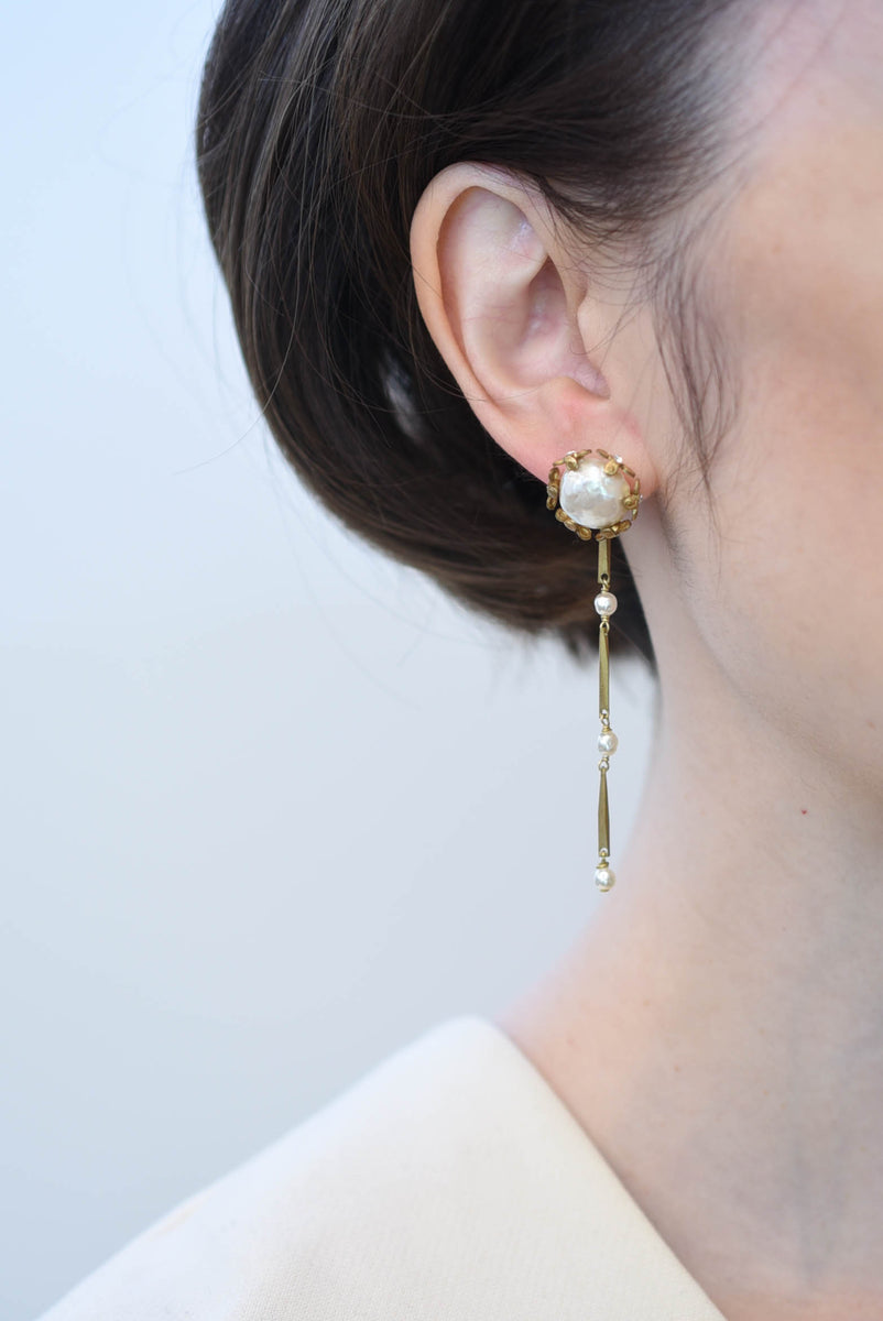 cacochon pearl 2way earring – monshiro official web site