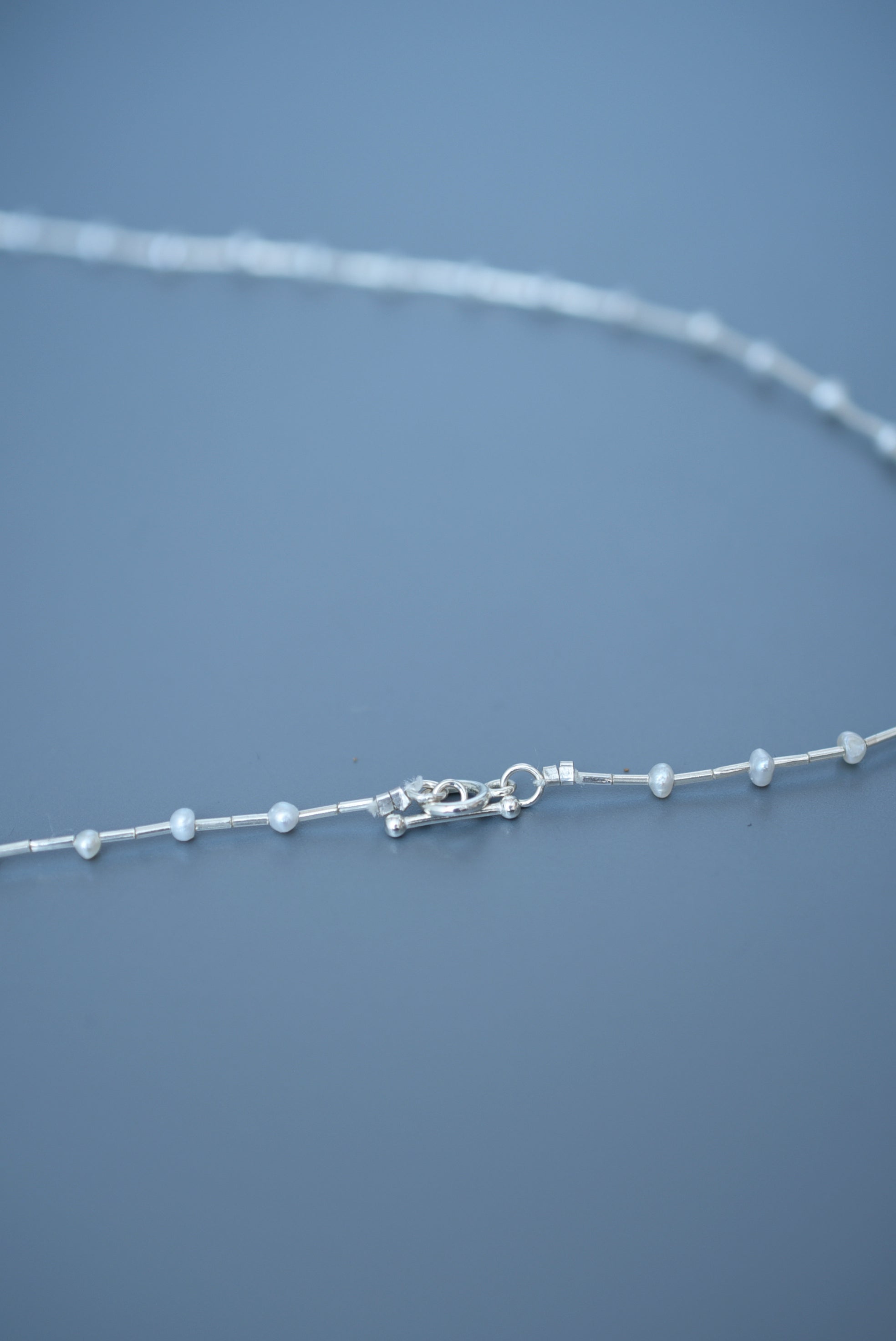 [m-NL003] Karen Silver Necklace カレンシルバー karen silver pearl short necklace – monshiro official web site