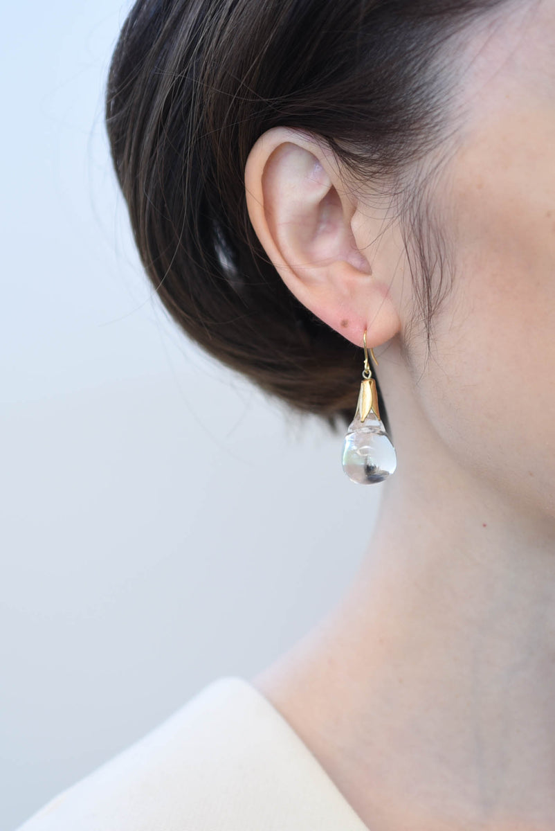 big drop glass earring – monshiro official web site