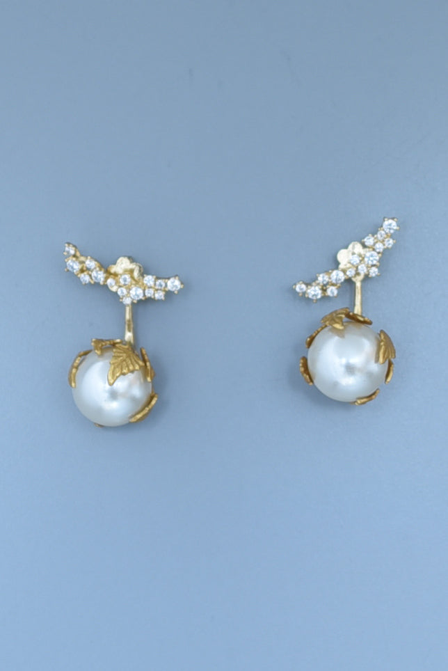 cotton pearl sakura earring – monshiro official web site