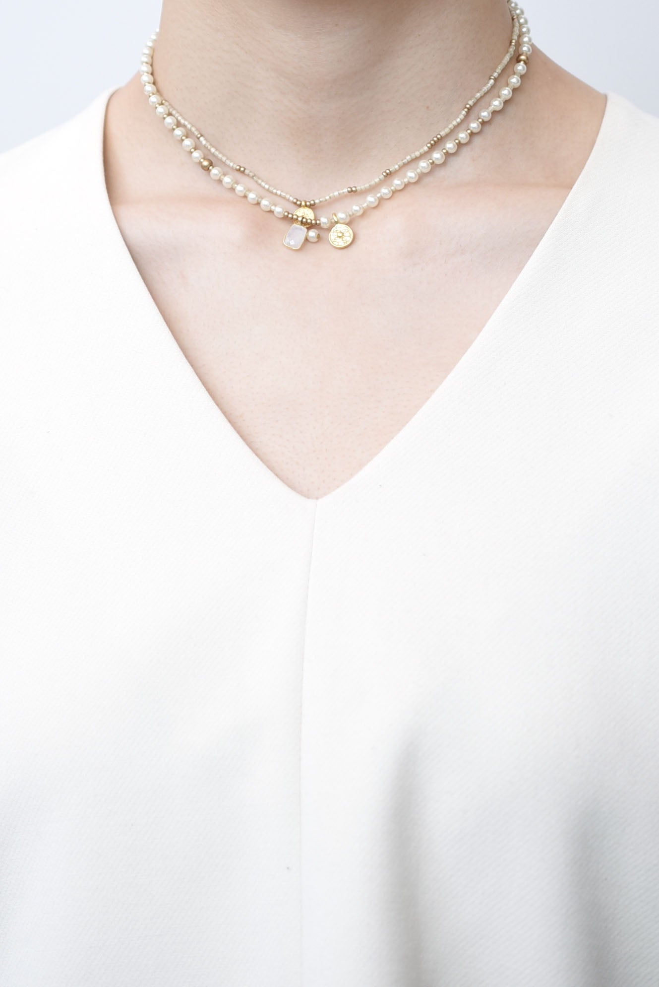 silk beads necklace – monshiro official web site