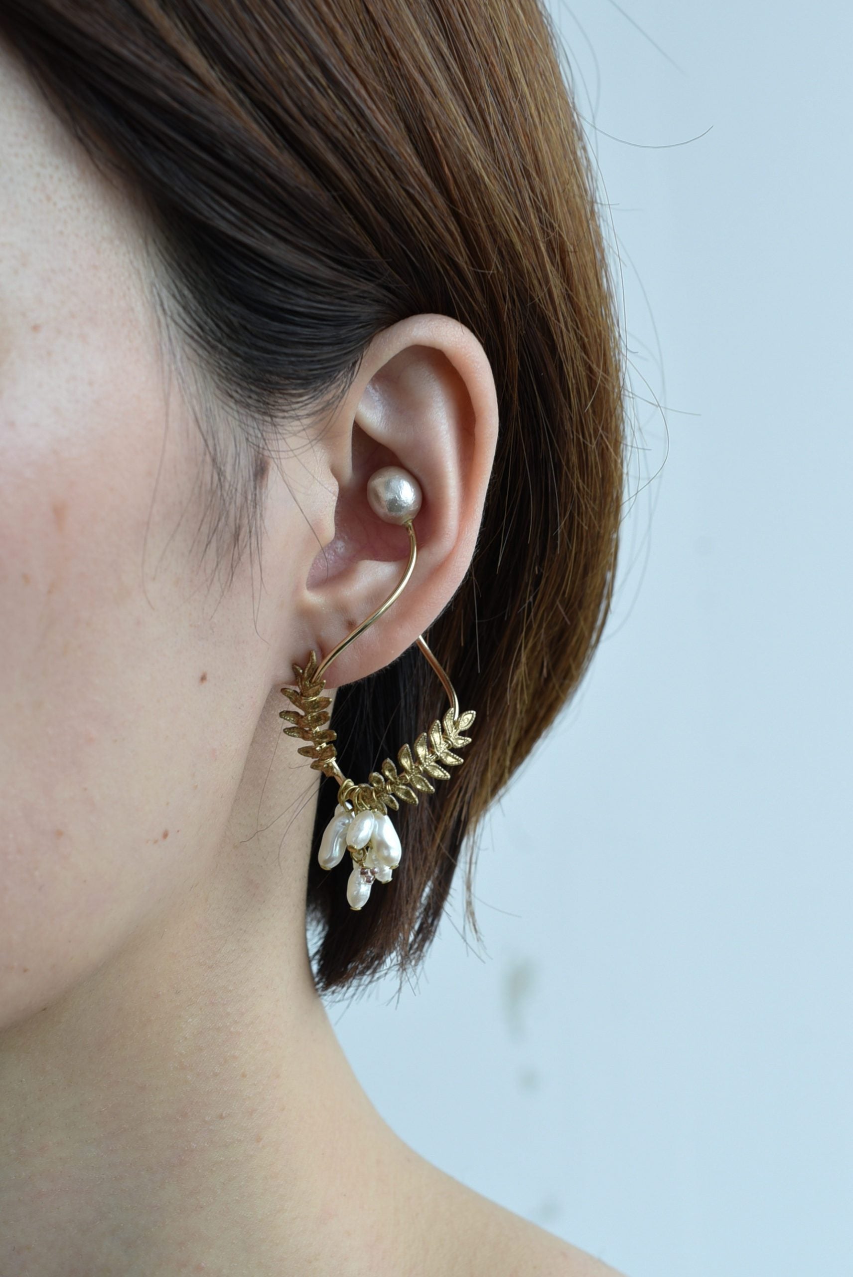 monshiro モンシロ パール イヤークリップ イヤリング ear fuji hoop ear clip – monshiro official web site